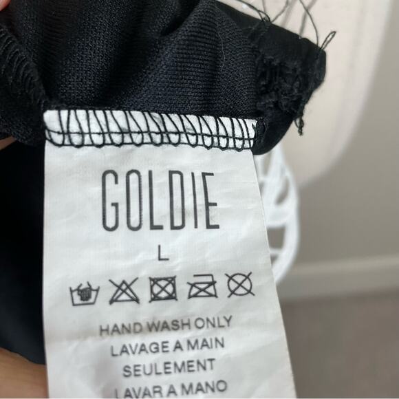 Goldie Black White Lace Mini Straight Pencil  Skirt Large - Picture 7 of 7